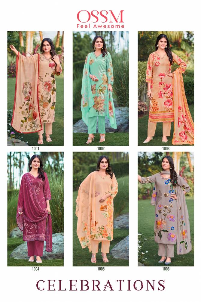 Celebrations By Ossm Digital Printed Premium Cotton Kurti With Bottom Dupatta Wholesale Online